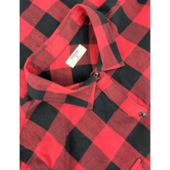 UNTUCKit Dylan Buffalo Plaid Snap Button‎ Shirt Size 16 - Picture 1 of 5